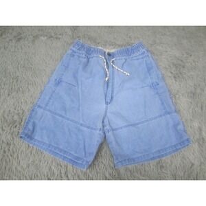 VTG Weekends Shorts Adult Medium Tall Blue Faded Wash Stretch Waist w/Pockets